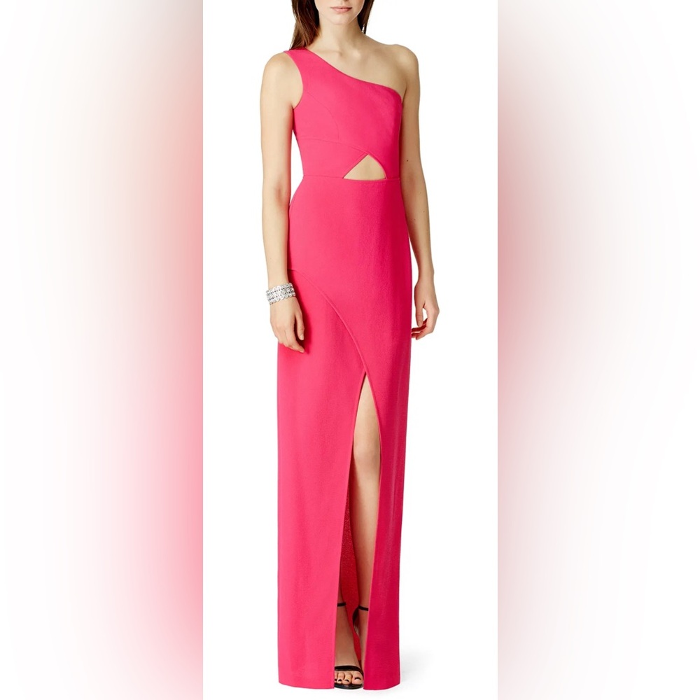 BCBGMaxAzria Kauri Cut-Out, One Shoulder Gown, Size 4